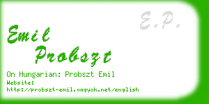 emil probszt business card